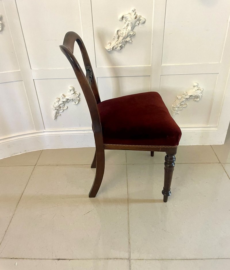 Quality Set of Six Antique Victorian Rosewood Dining Chairs - Image 5